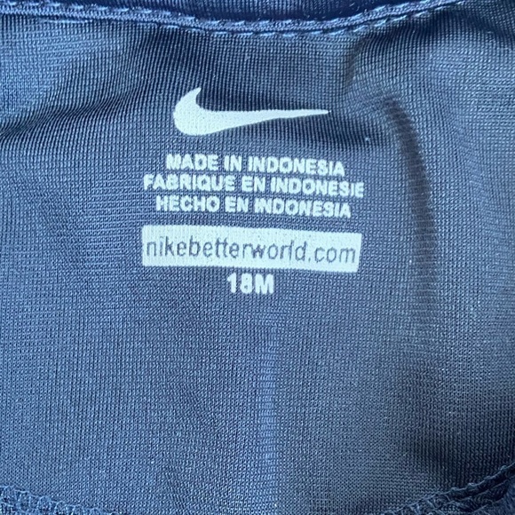 Nike Boys 18 Months Matching Navy Sweatsuit With Football Theme - Picture 2 of 5